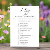 Capture the Liebe I Spy Wedding Game Card Einladung