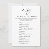 Capture the Liebe I Spy Wedding Game Card Einladung (Vorderseite)