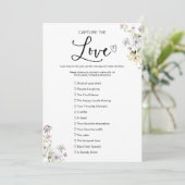 Capture the Liebe I Spy Wedding Game Einladung (Stehend Vorderseite)