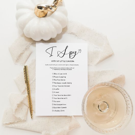Capture the Liebe I Spy Wedding Game Einladung