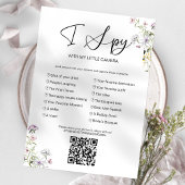 Capture the Liebe I Spy Wedding Game with QR Einladung