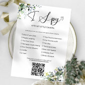 Capture the Liebe I Spy Wedding Game with QR Einladung