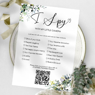 Capture the Liebe I Spy Wedding Game with QR Einladung