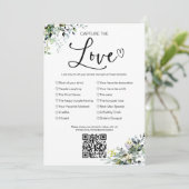 Capture the Liebe I Spy Wedding Game with QR Einladung (Stehend Vorderseite)