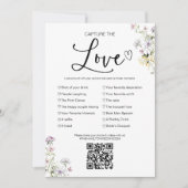 Capture the Liebe I Spy Wedding Game with QR Einladung (Vorderseite)