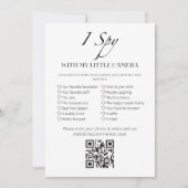 Capture the Liebe I Spy Wedding with QR Game Card Einladung (Vorderseite)