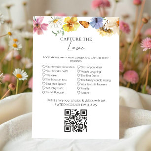 Capture the Liebe I Spy Wedding with QR Game Card Einladung