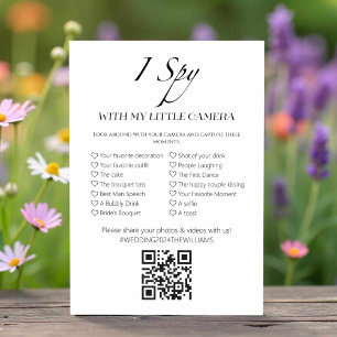 Capture the Liebe I Spy Wedding with QR Game Card Einladung
