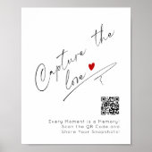 Capture the Liebe Minimalistisch QR Code Wedding Poster (Vorne)