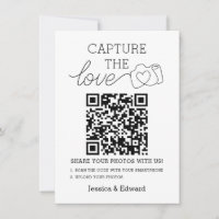 Capture the Liebe QR Code Black Chic Moderne Hochz