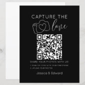 Capture the Liebe QR Code Black Chic Moderne Hochz (Vorne/Hinten)