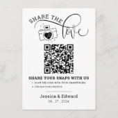 Capture the Liebe QR Code Black Chic Moderne Hochz (Vorderseite)