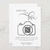 Capture the Liebe QR Code Black Chic Moderne Hochz (Vorne/Hinten)