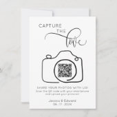 Capture the Liebe QR Code Black Chic Moderne Hochz (Vorderseite)