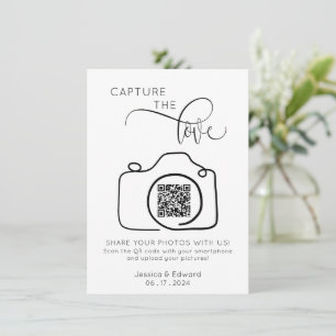 Capture the Liebe QR Code Black Chic Moderne Hochz