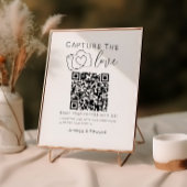 Capture the Liebe QR Code Black Chic Moderne Hochz