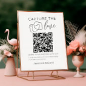 Capture the Liebe QR Code Black Chic Moderne Hochz
