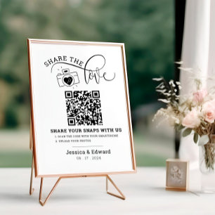 Capture the Liebe QR Code Black Chic Moderne Hochz