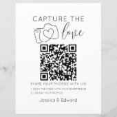 Capture the Liebe QR Code Black Chic Moderne Hochz (Vorderseite)