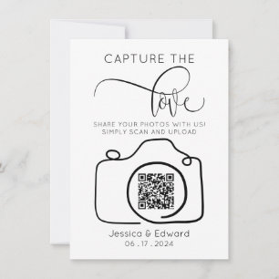 Capture the Liebe QR Code Black Chic Moderne Hochz
