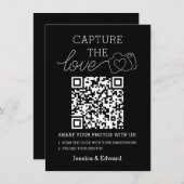 Capture the Liebe QR Code Black Chic Moderne Hochz (Vorne/Hinten)