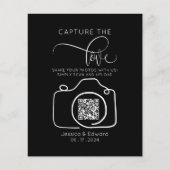 Capture the Liebe QR Code Black Chic Moderne Hochz (Vorderseite)