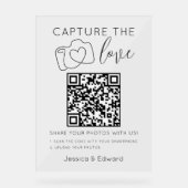 Capture the Liebe QR Code Black Simple Modern Chic Acrylschild (Vorderseite)