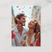 Capture the Liebe QR Code Foto Moderne Hochzeit Platzkarte (Rückseite)