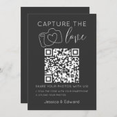 Capture the Liebe QR Code Gray Chic Moderne Hochze (Vorne/Hinten)