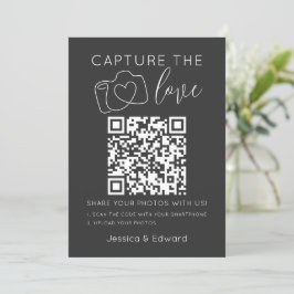 Capture the Liebe QR Code Gray Chic Moderne Hochze