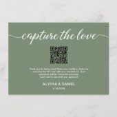Capture the Liebe QR Code Hochzeit Foto Share Begleitkarte (Vorderseite)