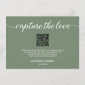Capture the Liebe QR Code Hochzeit Foto Share Begleitkarte (Rückseite)