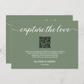 Capture the Liebe QR Code Hochzeit Foto Share Begleitkarte (Vorne/Hinten)