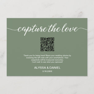 Capture the Liebe QR Code Hochzeit Foto Share Begleitkarte