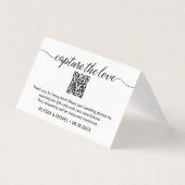 Capture the Liebe QR Code Hochzeit Foto Sharing (Vorderseite)