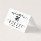 Capture the Liebe QR Code Hochzeit Foto Sharing (Rückseite)
