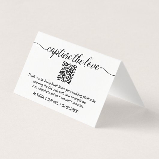 Capture the Liebe QR Code Hochzeit Foto Sharing (Rückseite)