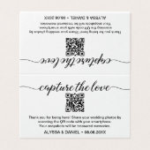 Capture the Liebe QR Code Hochzeit Foto Sharing (Außenseite Aufgefaltet)
