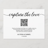 Capture the Liebe QR Code Hochzeit Foto Sharing Begleitkarte (Vorderseite)
