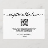 Capture the Liebe QR Code Hochzeit Foto Sharing Begleitkarte (Rückseite)