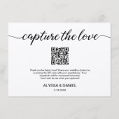 Capture the Liebe QR Code Hochzeit Foto Sharing Begleitkarte (Rückseite)
