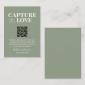 Capture the Liebe QR Code Hochzeit Foto Sharing Begleitkarte (Vorne/Hinten)