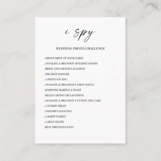 Capture the Liebe QR Code Hochzeit Foto Sharing Begleitkarte (Rückseite)