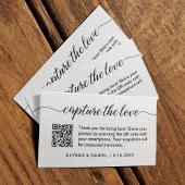 Capture the Liebe QR Code Hochzeit Foto Sharing Begleitkarte