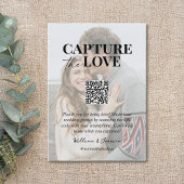 Capture the Liebe QR Code Hochzeit Foto Sharing Begleitkarte