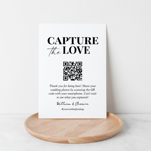 Capture the Liebe QR Code Hochzeit Foto Sharing Begleitkarte