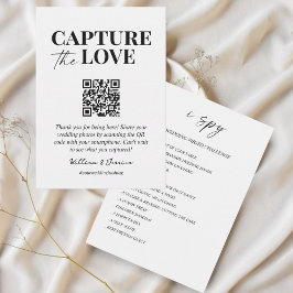 Capture the Liebe QR Code Hochzeit Foto Sharing Begleitkarte