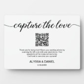 Capture the Liebe QR Code Hochzeit Foto Sharing Fotoplatte (Vorderseite)