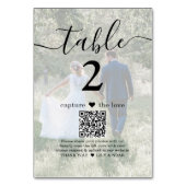 Capture the Liebe QR Code Light 2 Foto Wedding Tischnummer (Vorderseite)