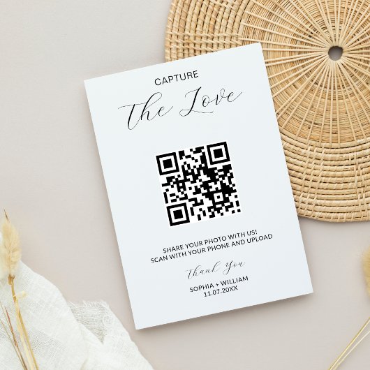 Capture the Liebe QR Code Minimalistisch Wedding F Begleitkarte